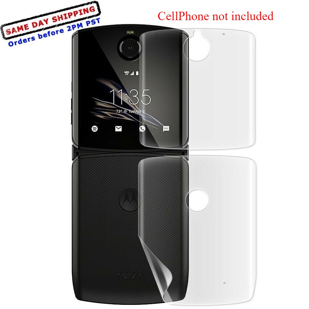 Anti-Scratch Soft Outer+Back Protector Flim for Motorola razr 4G 2019 XT2000 USA