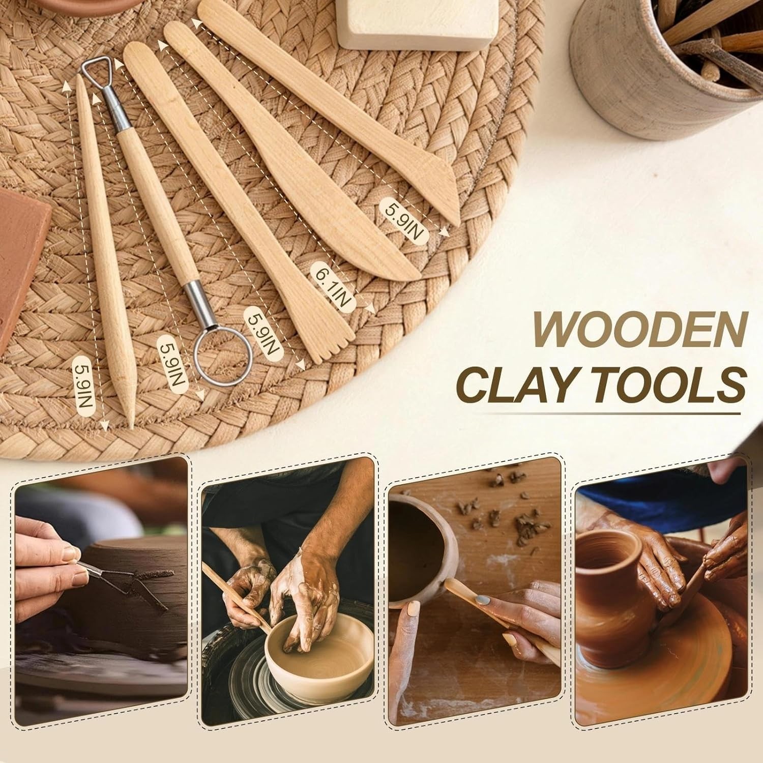 27 PCS Clay Sculpting Tools Kit Pottery Modeling Carving Set for Beginners