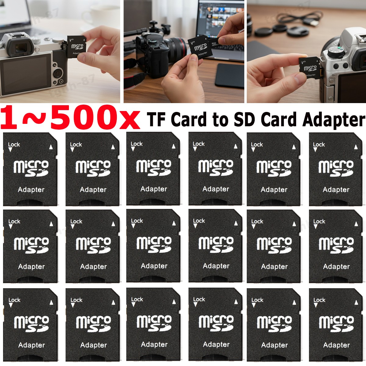 Micro SD Adapter TransFlash TF To SD SDHC Memory Card Adapter Converter LOT