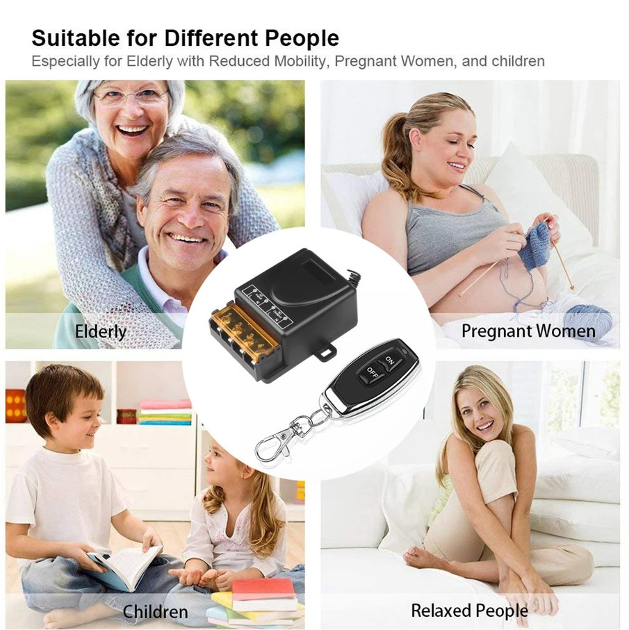 1set 433MHz Wireless Remote Control Switch 110V/220V 10A Relay with 2 Remotes