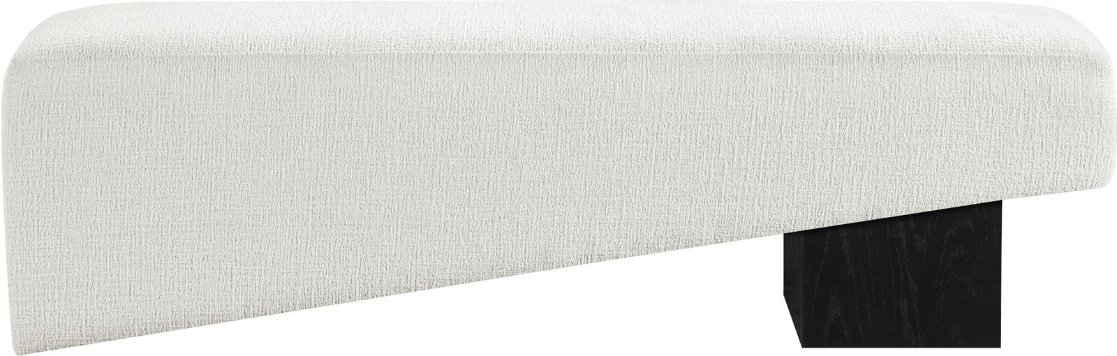 Meridian Furniture Alora Cream Polyester Fabric Bench