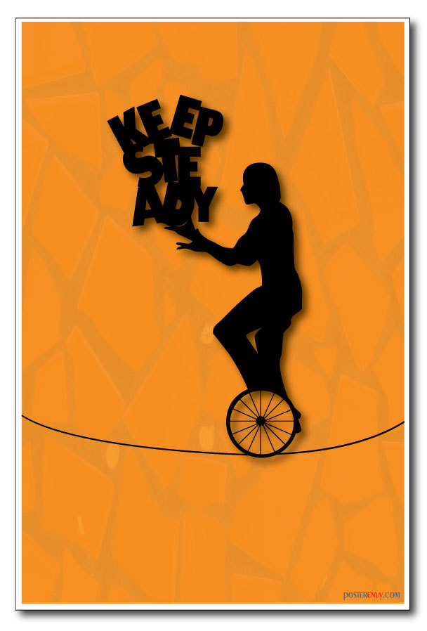 Keep Steady - NEW Classroom Motivational Poster