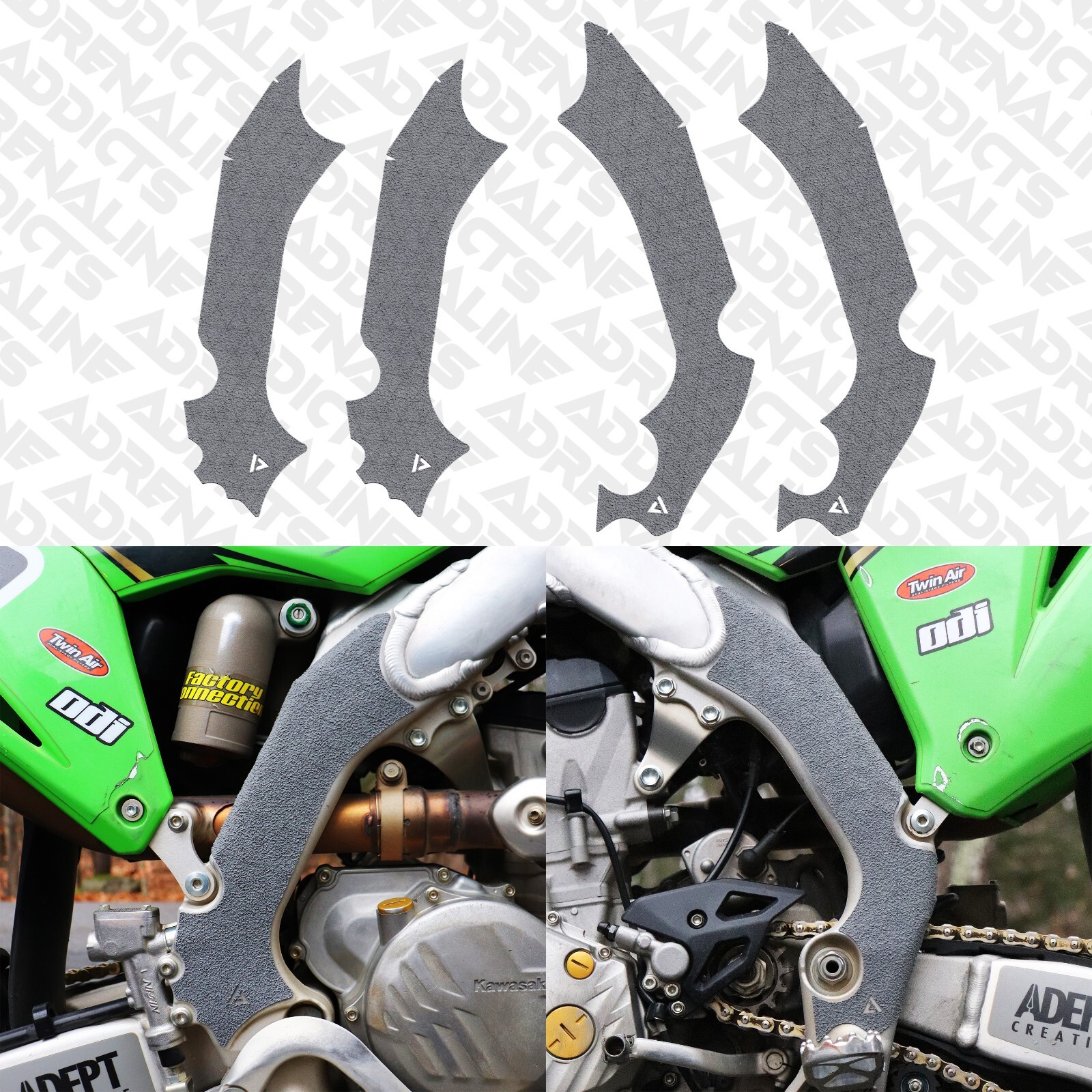 21-24 Kawasaki KX250F KX250X 19-23 KX450 KX450X Rubberized Grip Tape (2 Pairs)