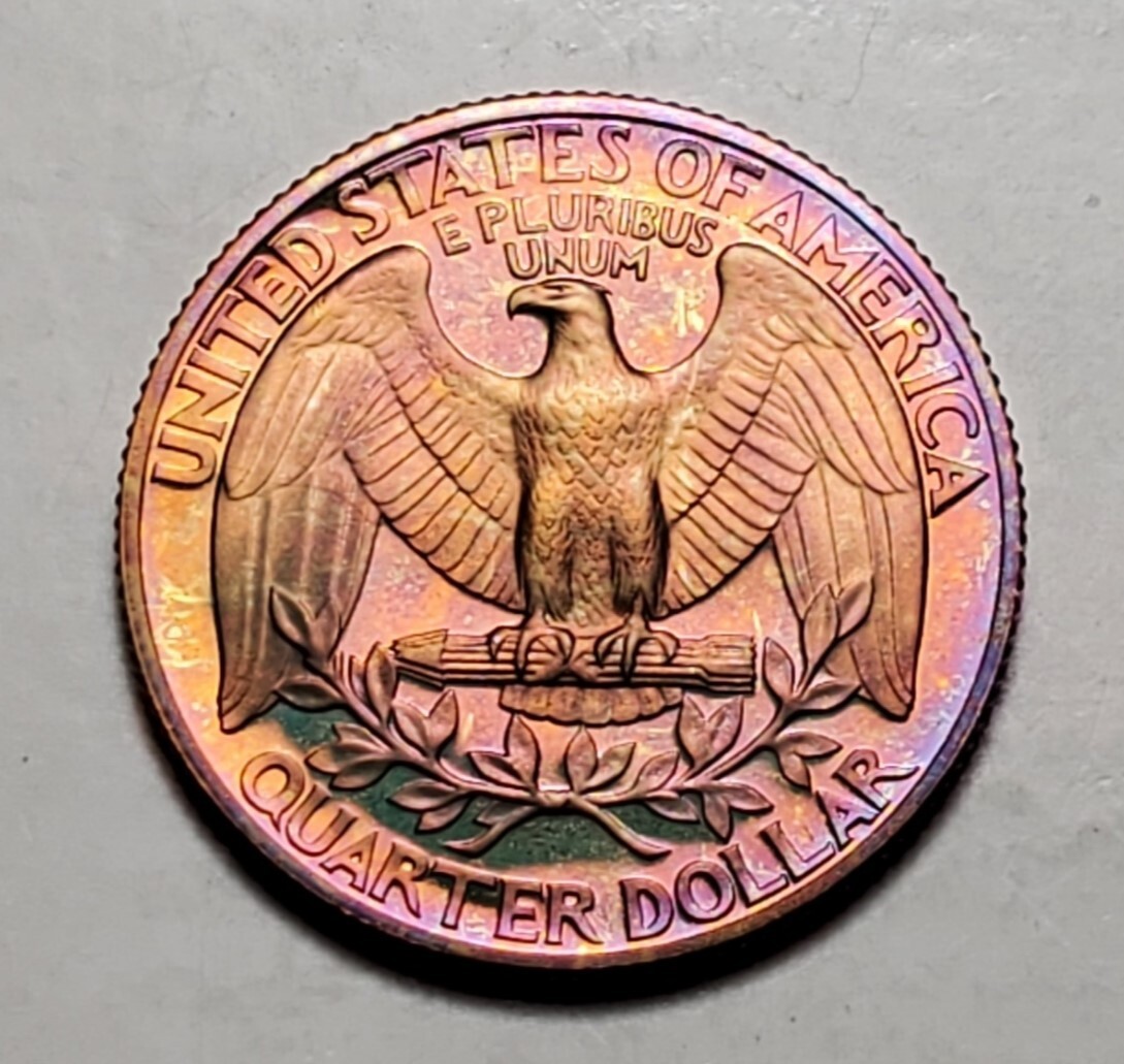 TONED 1987 S WASHINGTON QUARTER PROOF UNC #C5075