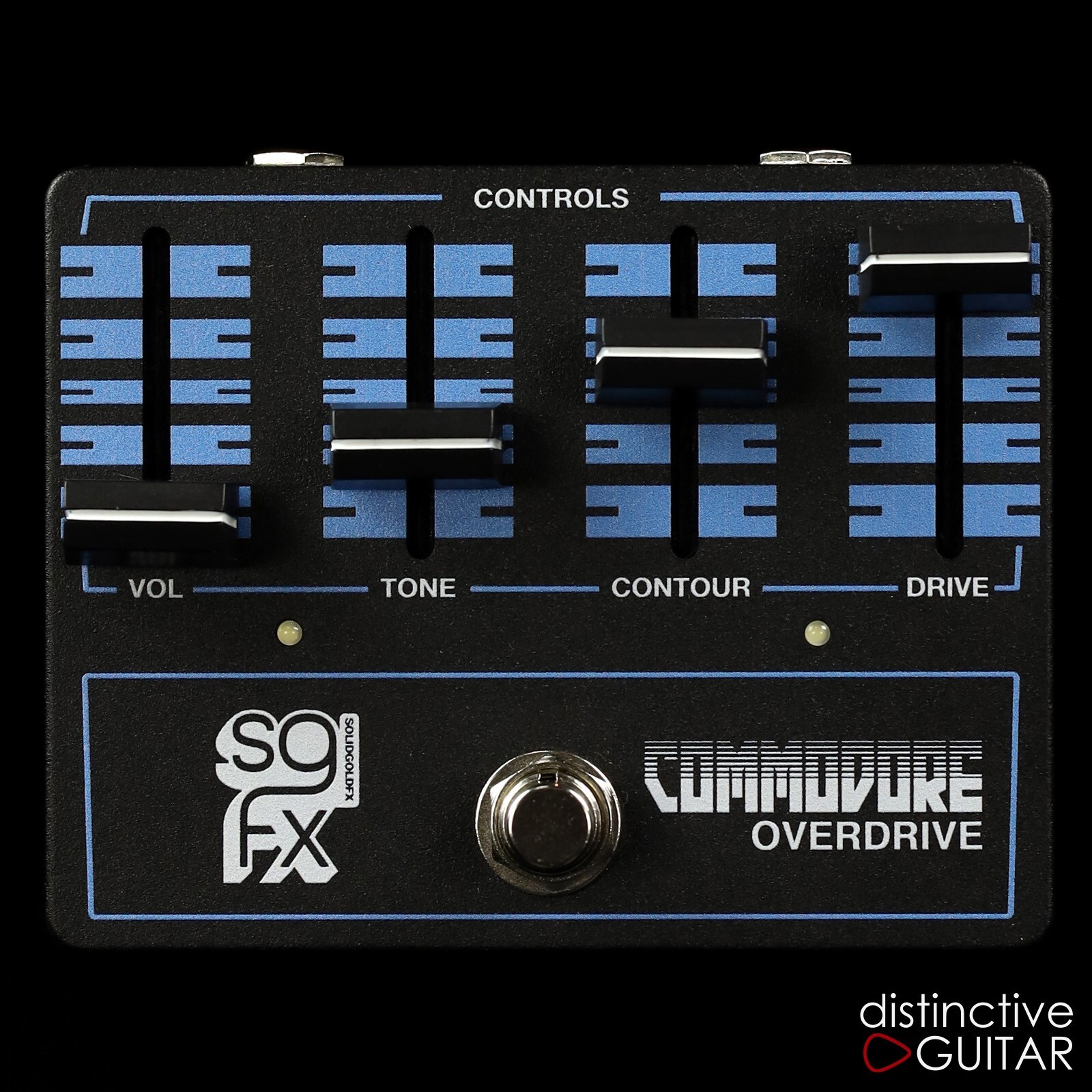 BRAND NEW SOLIDGOLDFX COMMODORE OVERDRIVE PEDAL WITH FADERS RETRO ART