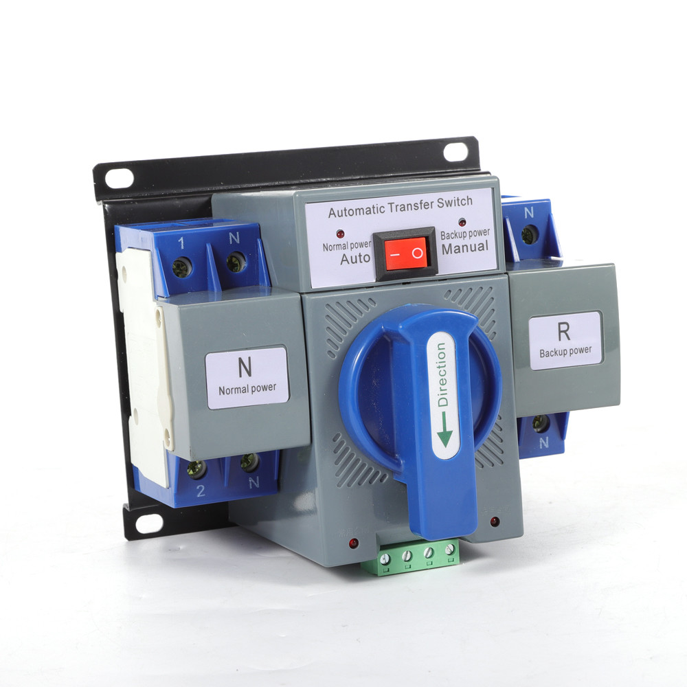 Automatic Transfer Switch Dual Power Generator Changeover Manual Switch 2P/63A