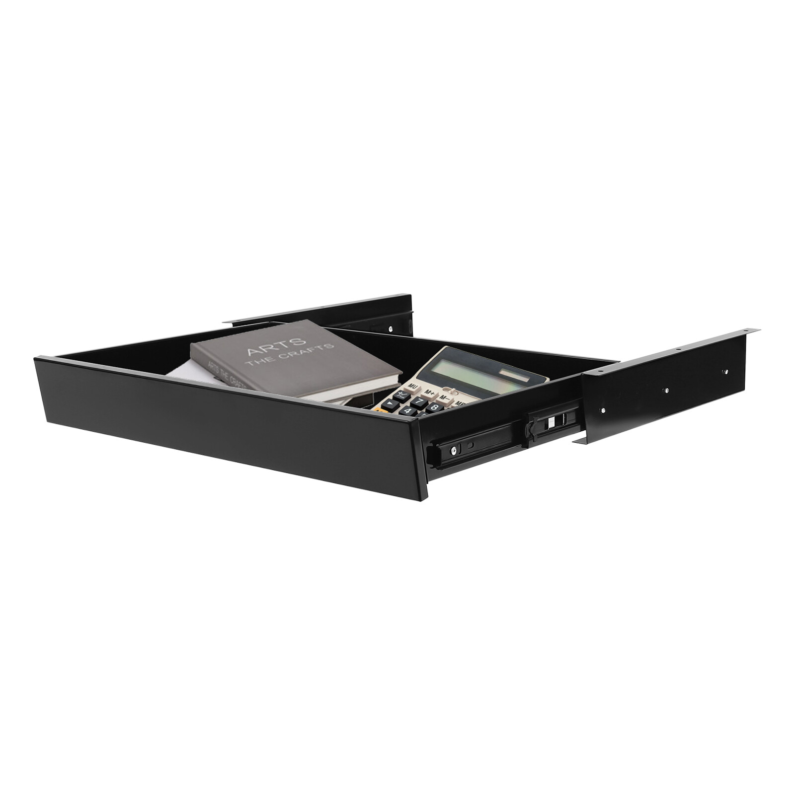 Black Drawer Box Organizer Pull Out Under Cabinet Sliding Shelf Roll Out Tray