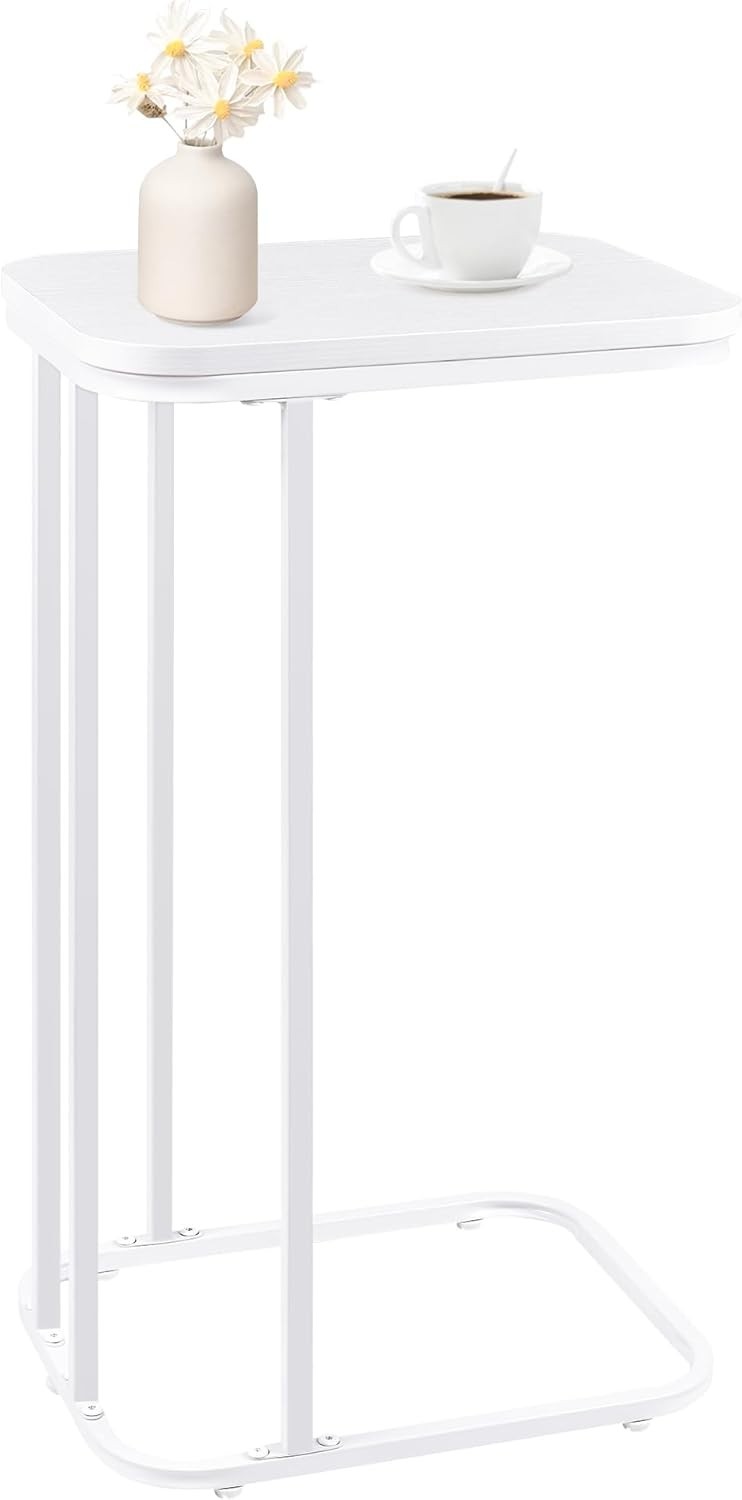 C Shaped End Table 27 Inches High Small Side Table Sofa & Bed Couch Table That