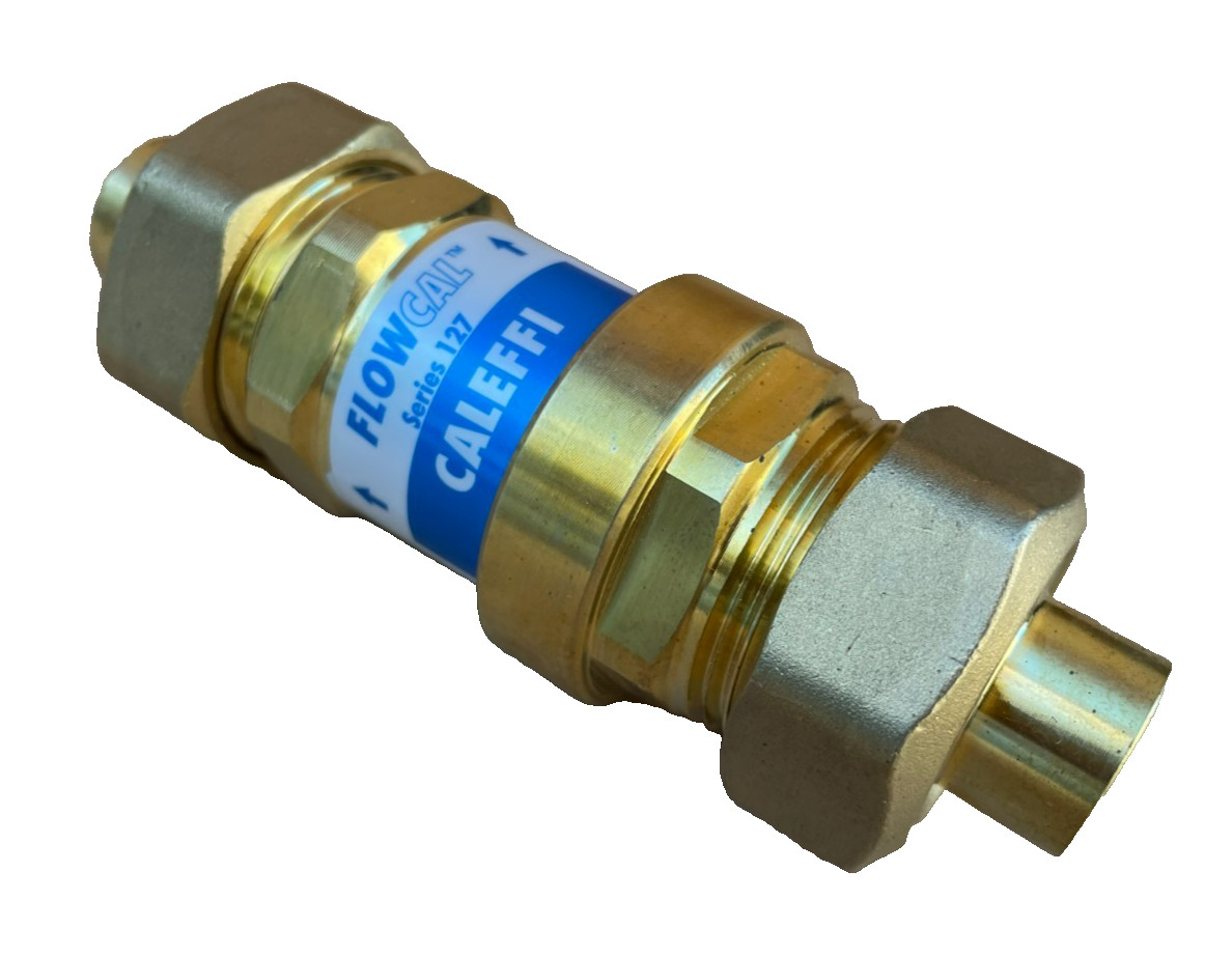 CALEFFI Flowcal Flow Controller Valve 1/2" SWT x 1/2" SWT 127349AF 3G0 NOS