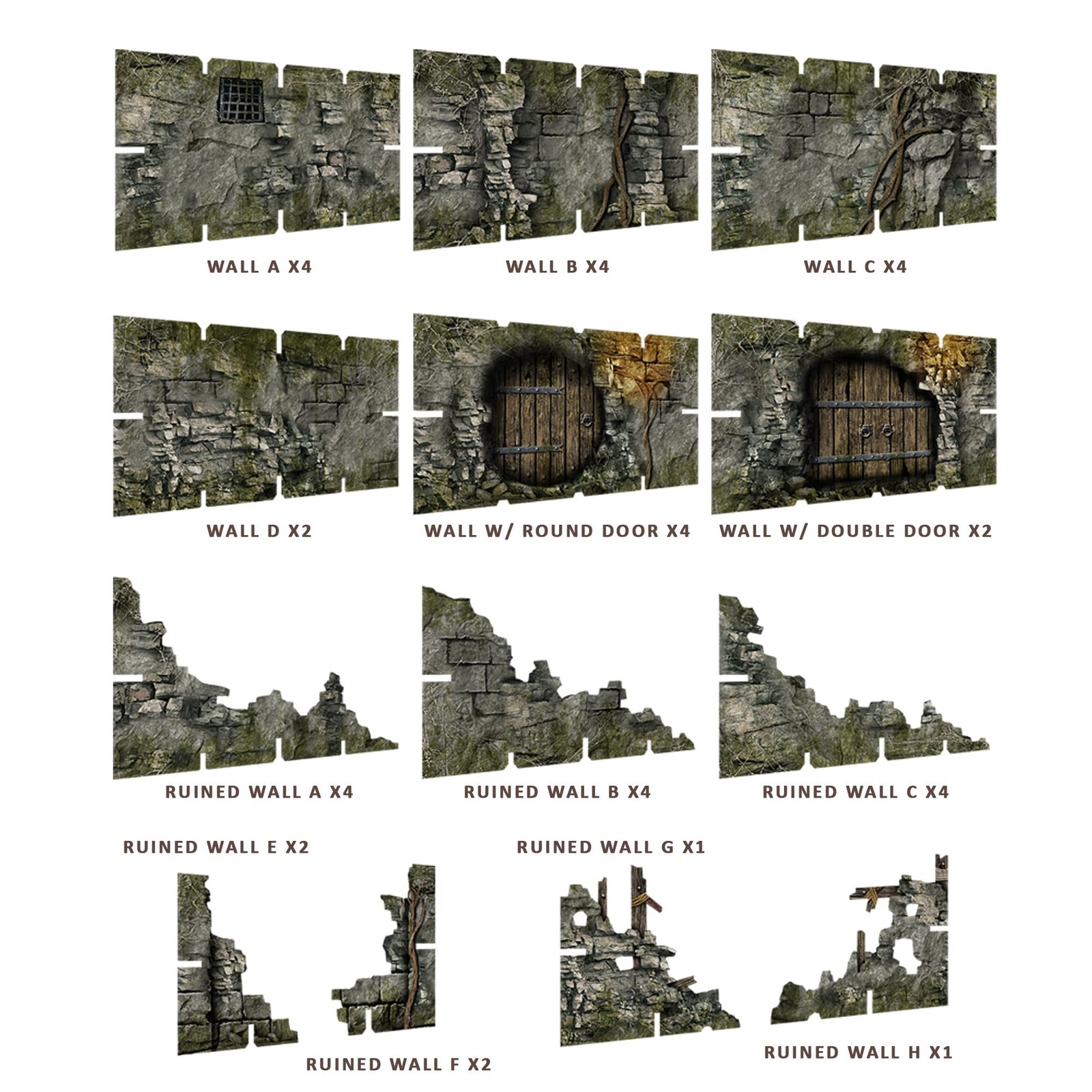 Fantasy Dungeon Terrain Core Set - Terrain Immersive Scenery for D&D DND Mala...