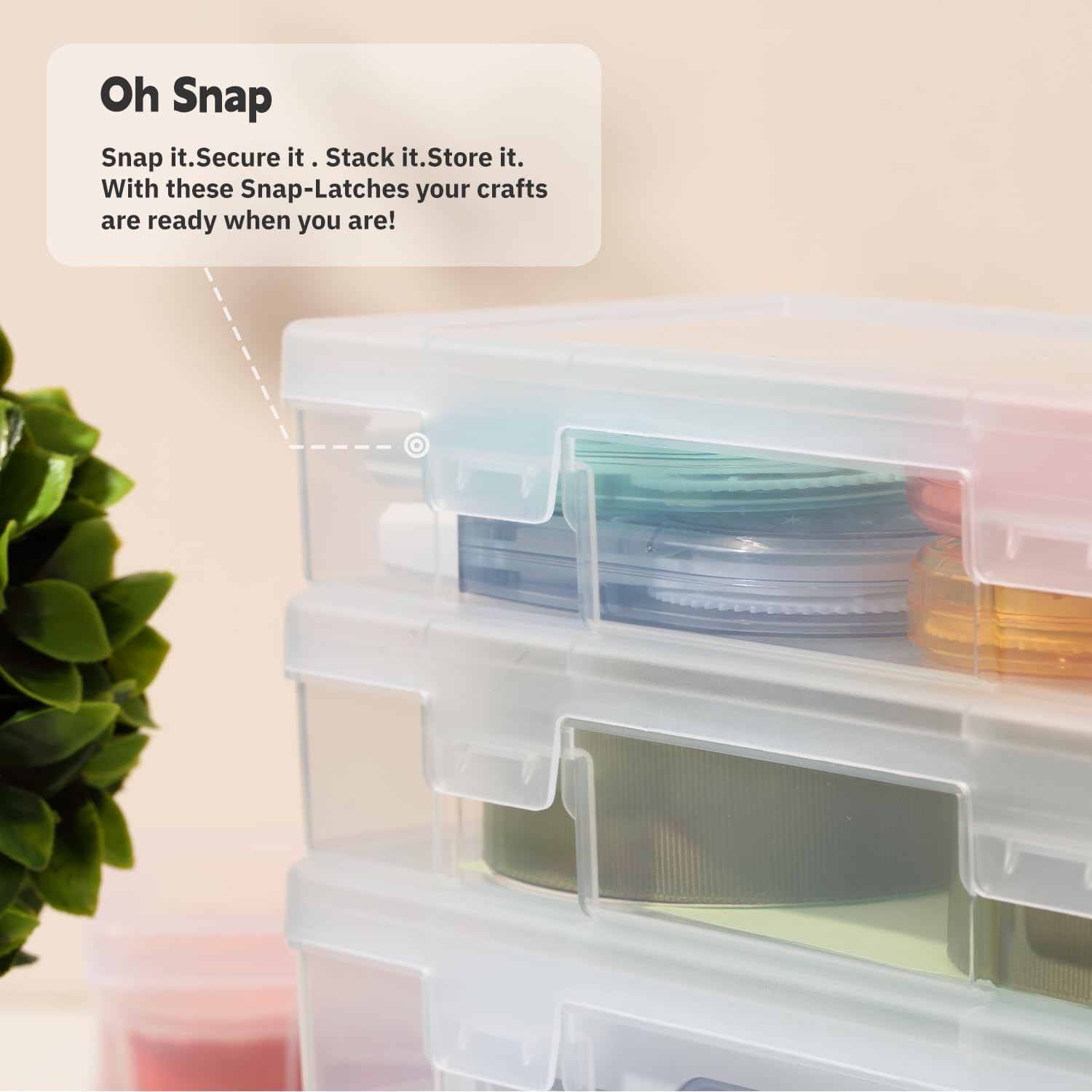 Plastic Clear Storage Containers for Organizing, Craft Storage Organizers and...