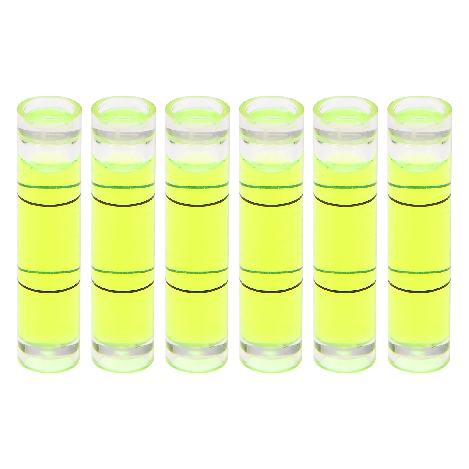 6pcs Small Cylindrical Bubble Level Vials 8x35mm Levels Measuring Tools