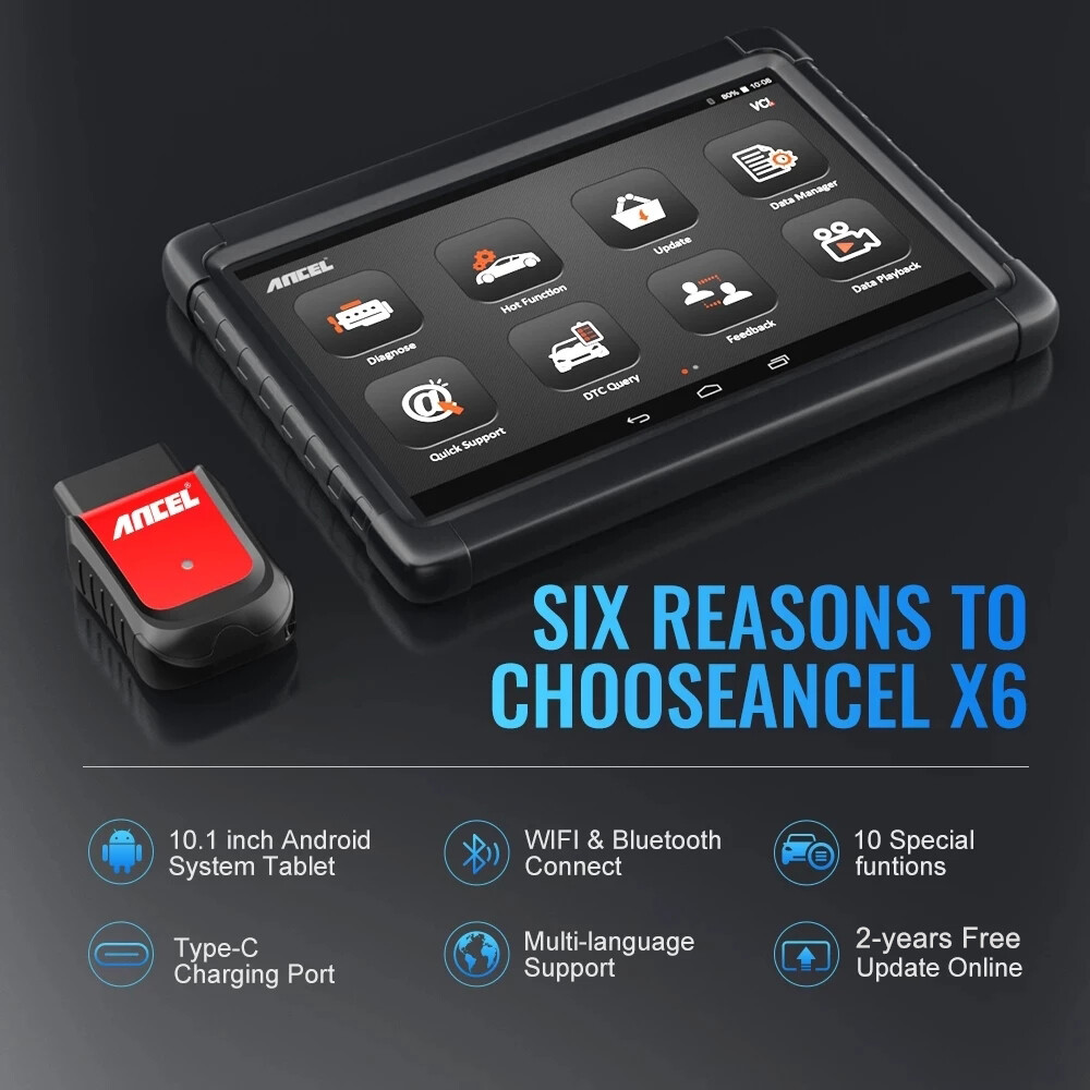 ANCEL X6 Full System Car OBD2 Scanner Bidirectional Diagnostic Tool Code Reader