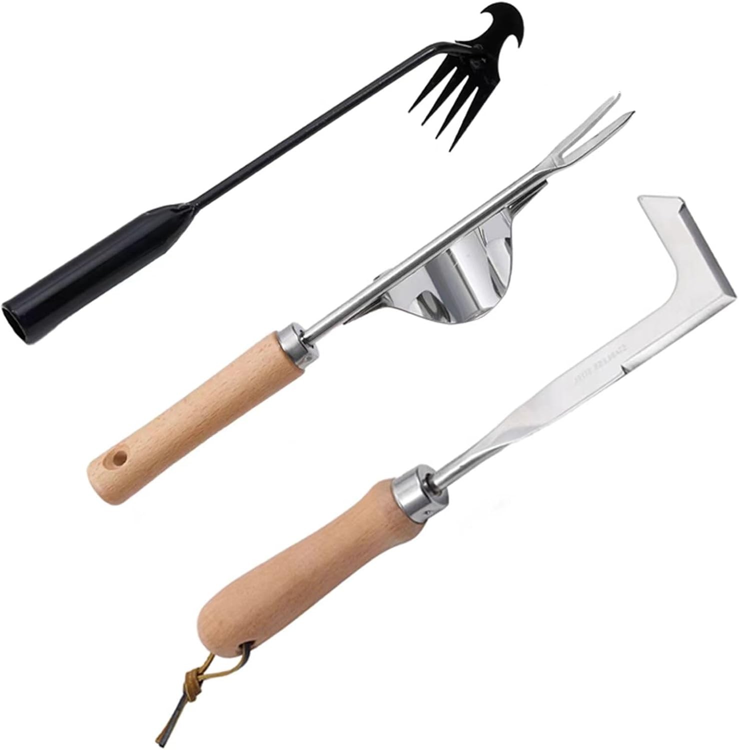 3 Pack Weed Puller Tool, Manual Hand Weeder Paver, Crack Weeder, Stainless...