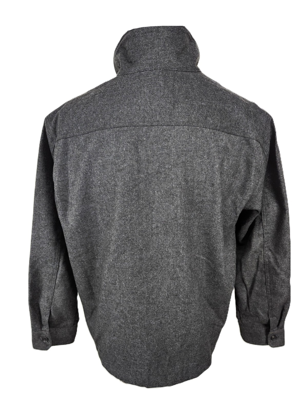 Goodfellow & Co Mens Dark Gray Solid Woven Heavyweight Shirt Jacket, Full Lining