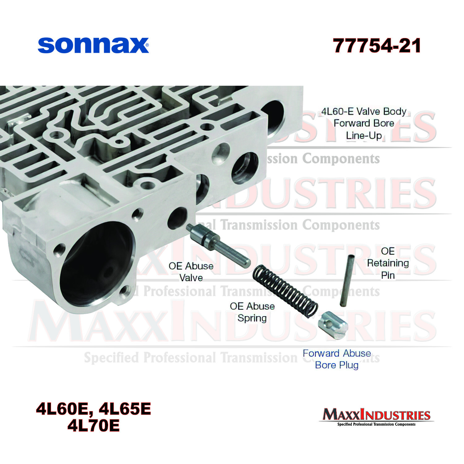 Sonnax 4L60E Transmission Forward & Reverse Abuse Bore Plug 77754-21