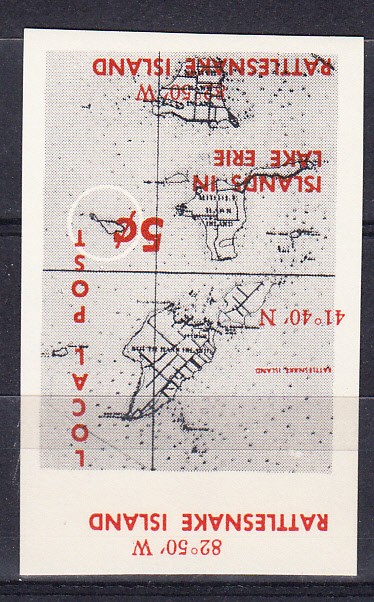 W RATTLESNAKE ISLAND 01v (2) DEFINITIVE IMPERFORATED MARGIN PRINTED