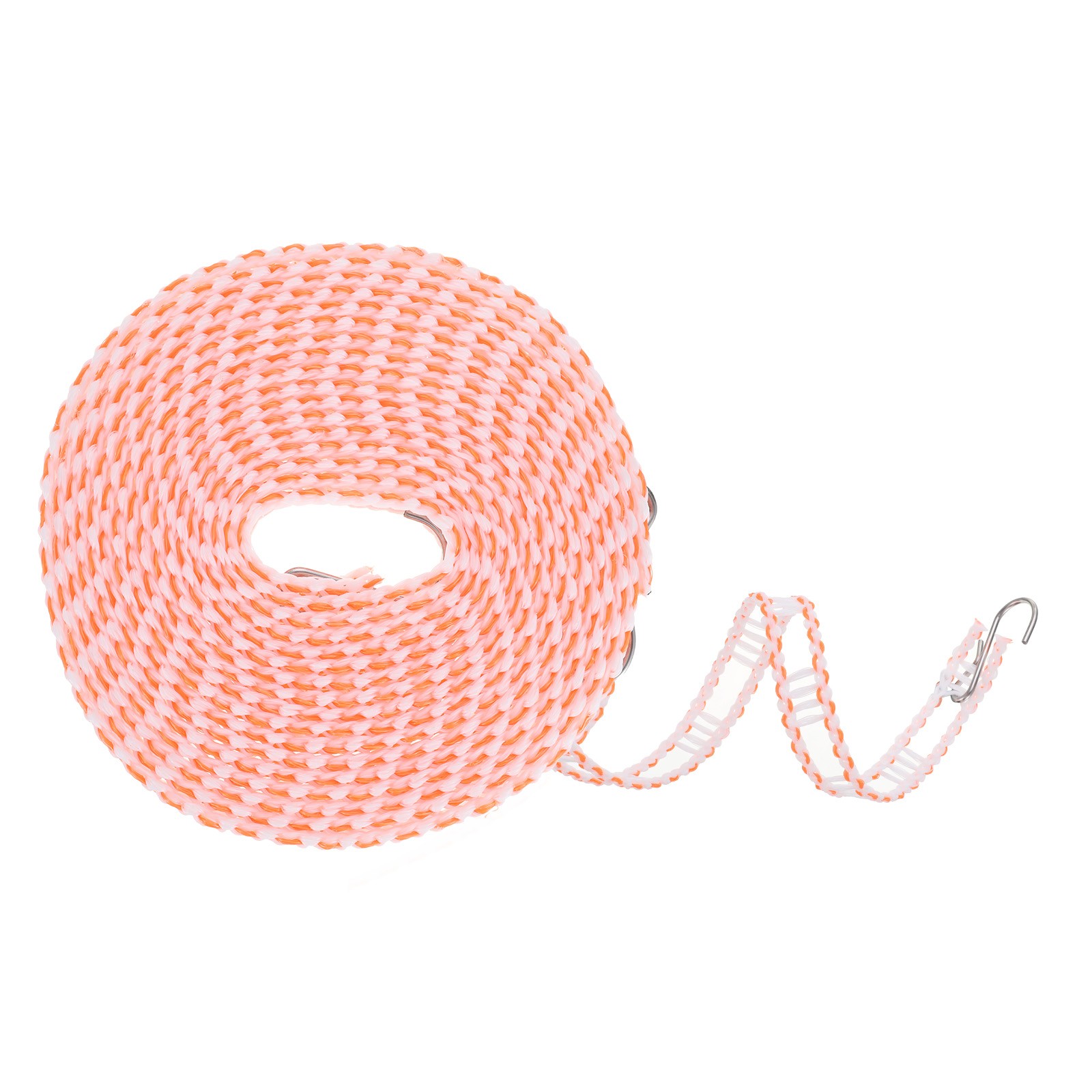 Windproof Clothesline 5M 16.4ft Plastic Non-Slip Clothes Drying Rope Orange