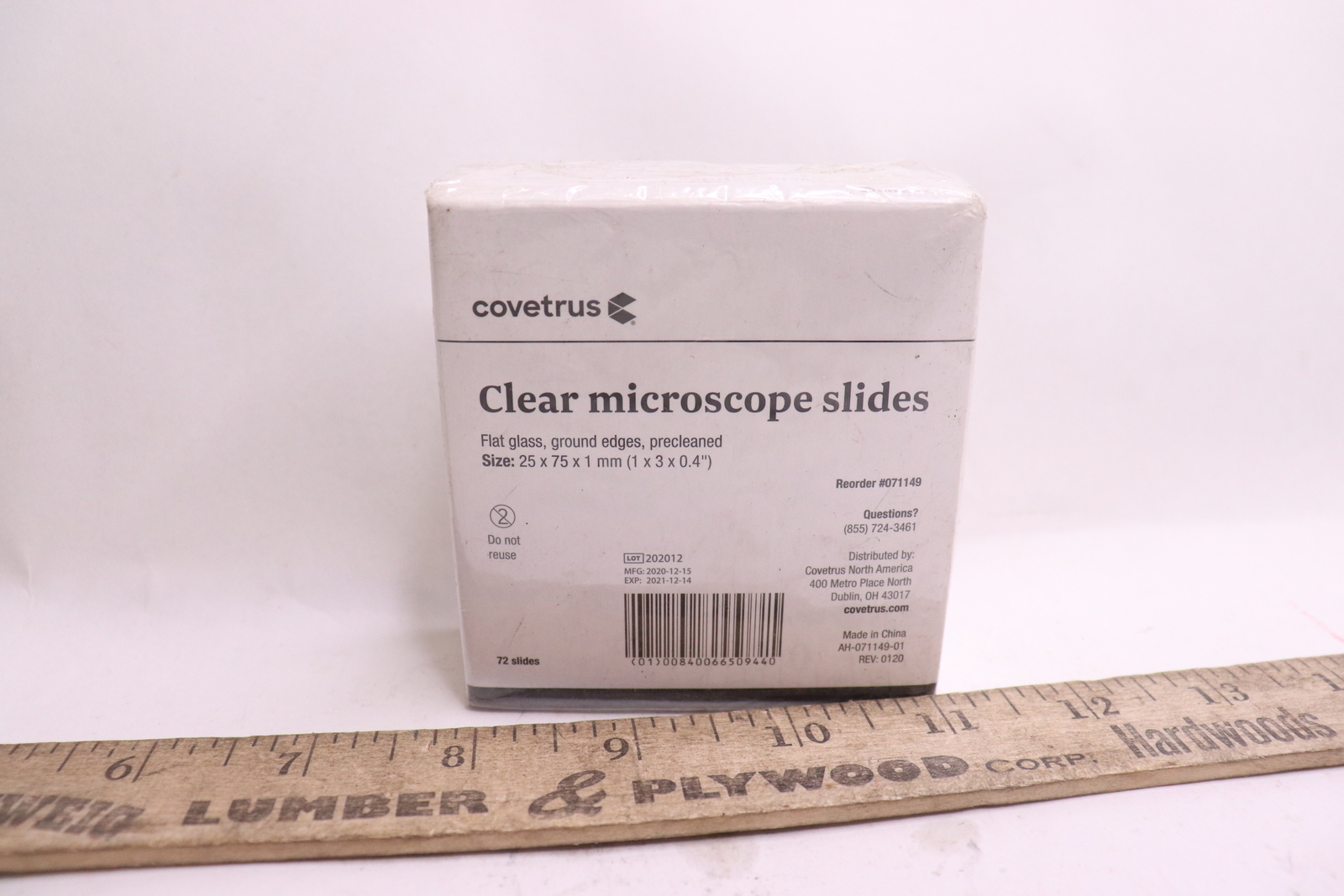 (72-Pk) Covetrus Microscope Slides Clear 3" x 1" 1027277