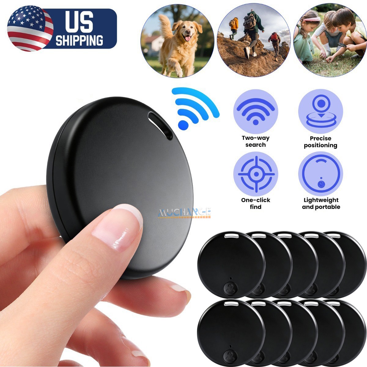 8/12 Smart GPS Tracker Cell Phone Bluetooth Anti Wallet Key Lost Location Find