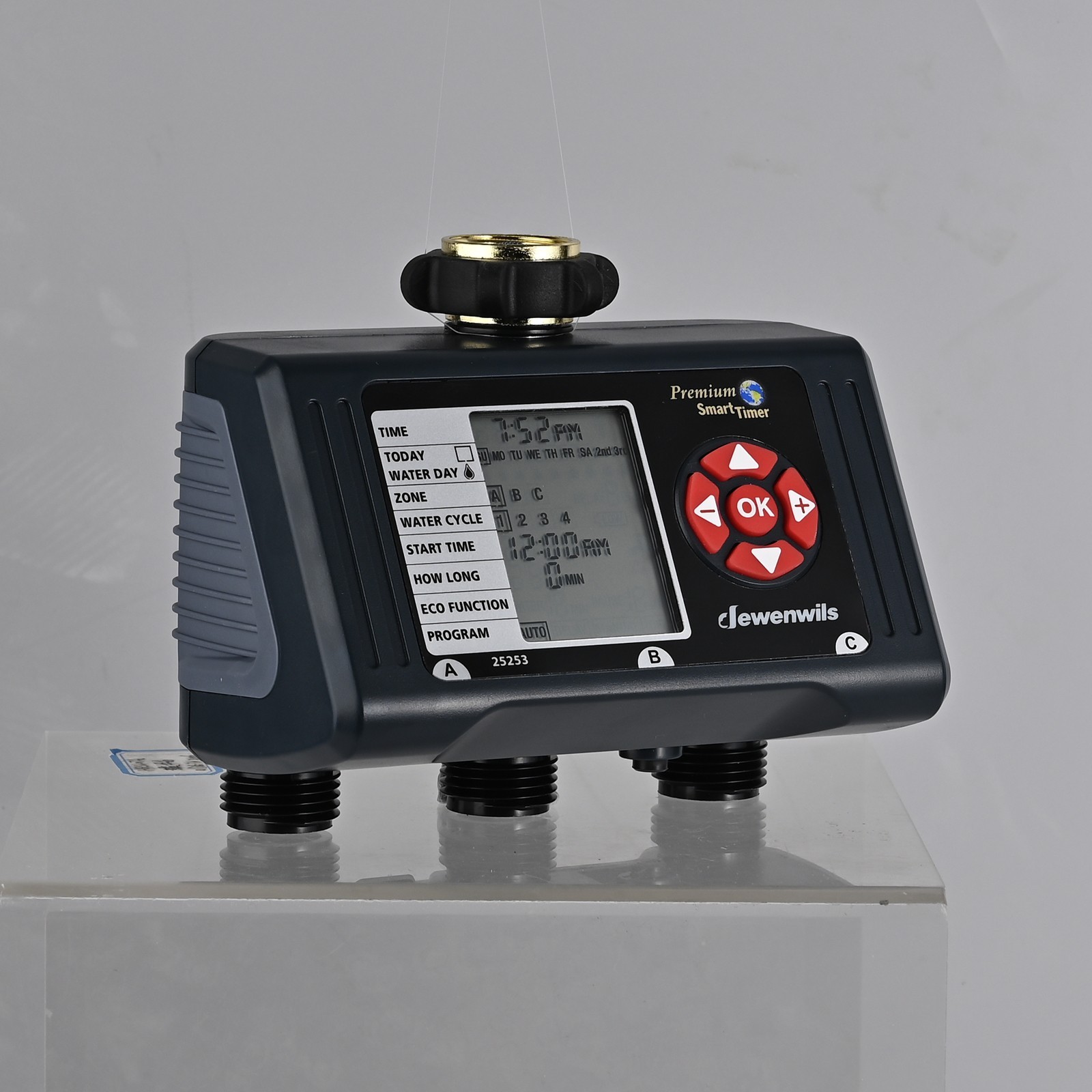 Sprinkler Timer 3 Zone,Water Timer w/ 4 Programmable Procedures for Lawn, Garden