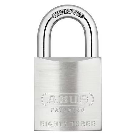 Abus 83/45 Rk Ka-100 Padlock, Keyed Alike, Standard Shackle, Square Brass Body,