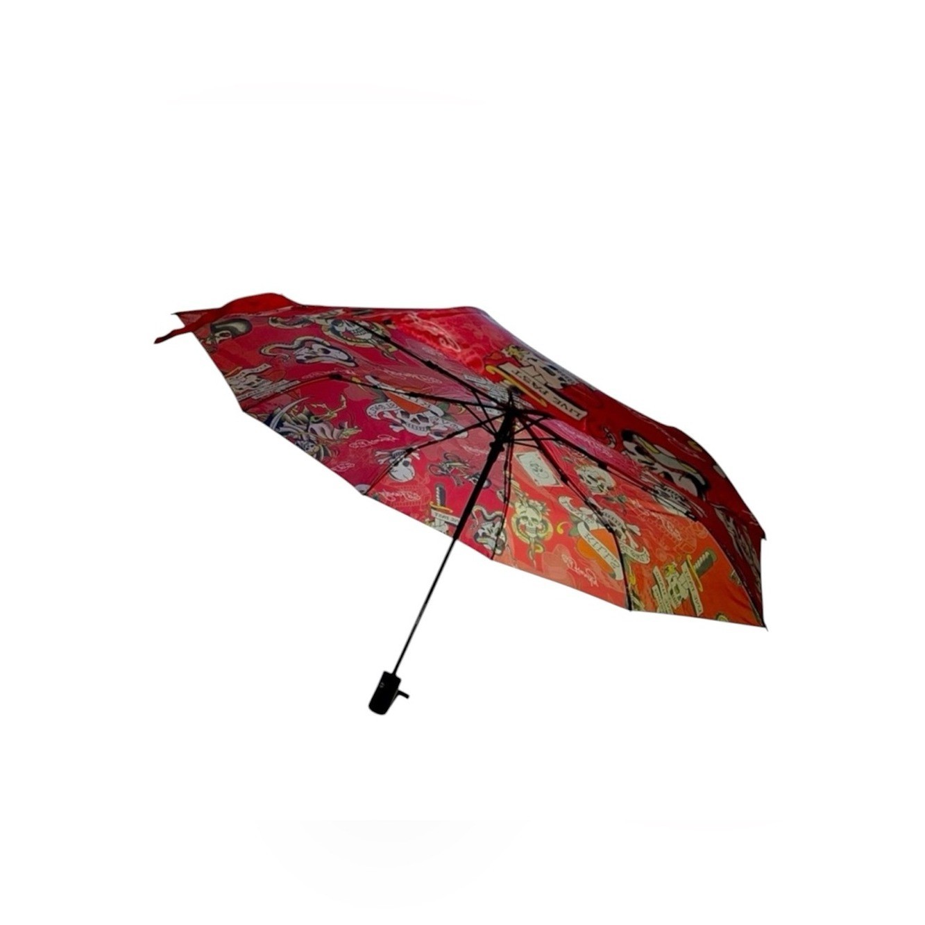Ed Hardy Iconic Tattoo Compact Umbrella