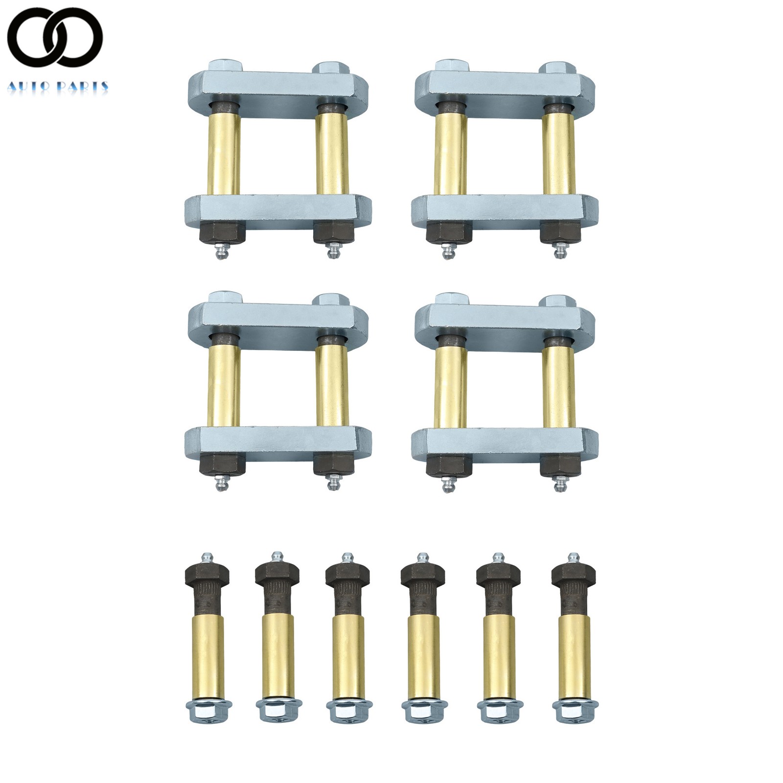Heavy Duty Shackle Upgrade Kit Tandem Axle Pair 2.25" For MORryde UO12-016 12016
