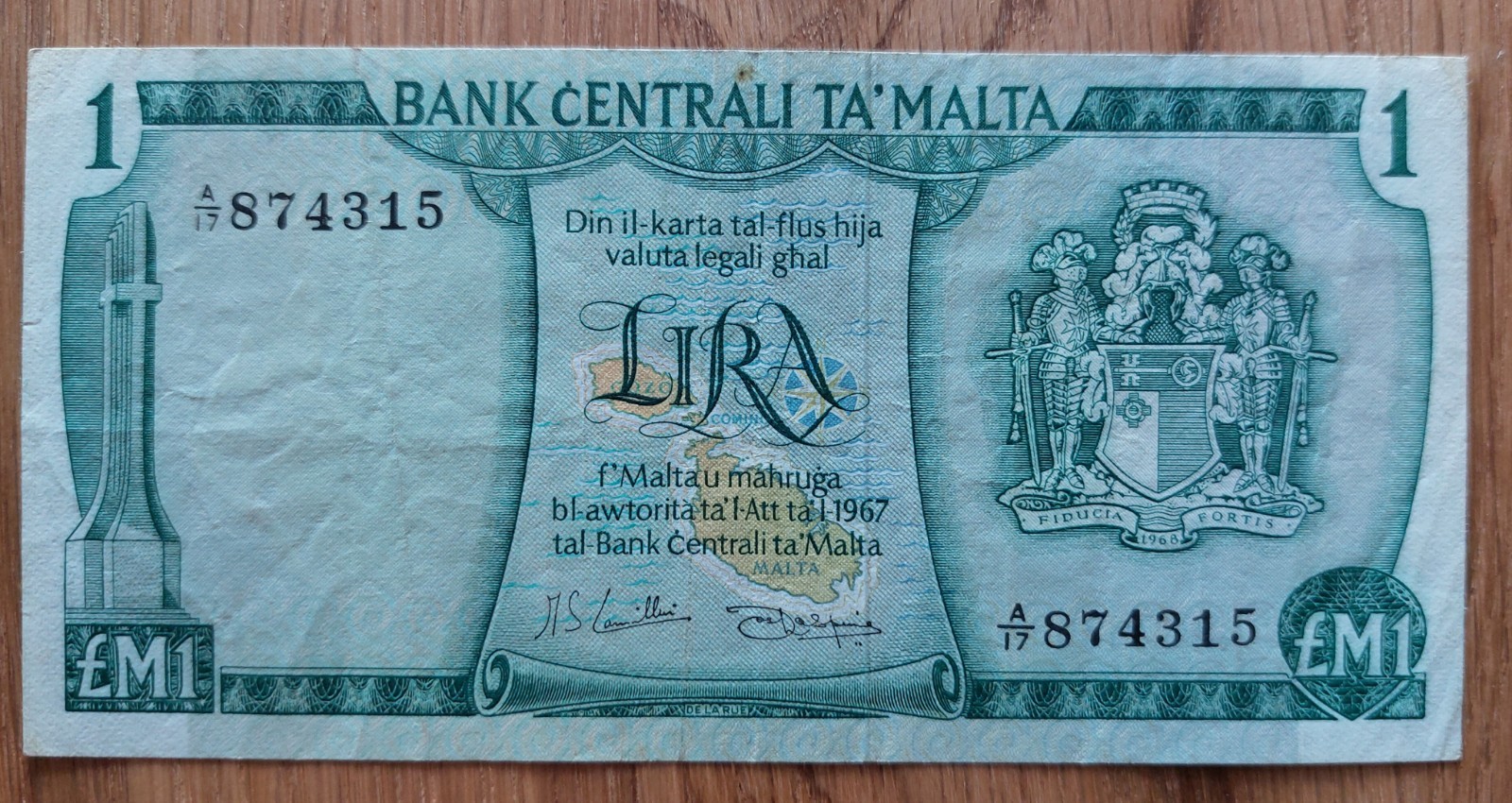 1967 P-31e MALTA 1 LIRAe