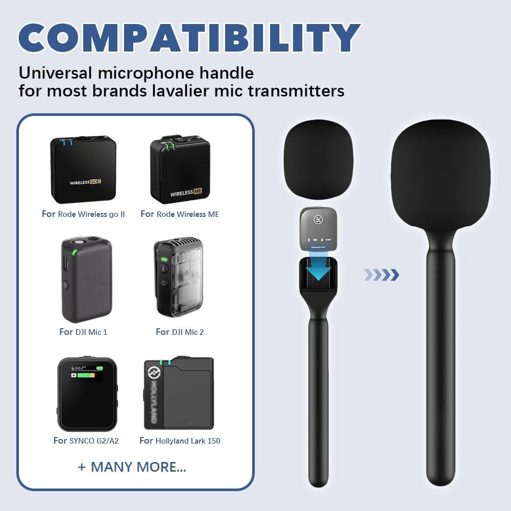 DJI Mic Holder Microphone Stand Handheld Interview Mic Holder for RODE & DJI ...
