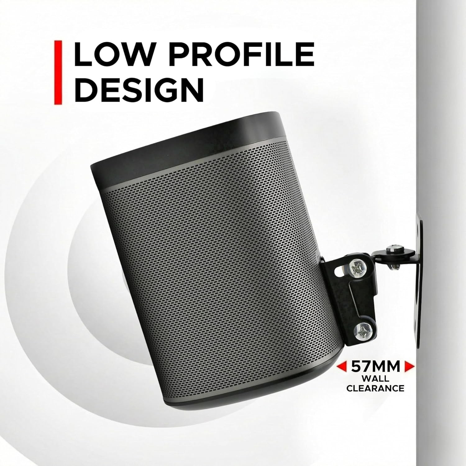 Play 1 Wall Mount Black, Compatible with Sonos Play:1 Only, Adjustable Swivel...