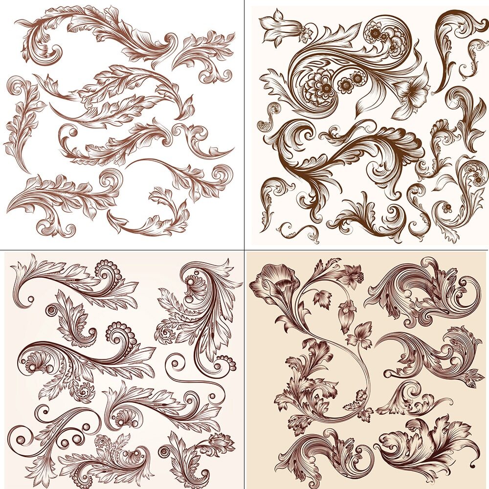 Vintage Victorian Filigree Clear Stamps Scrapbooking Card Making Craft