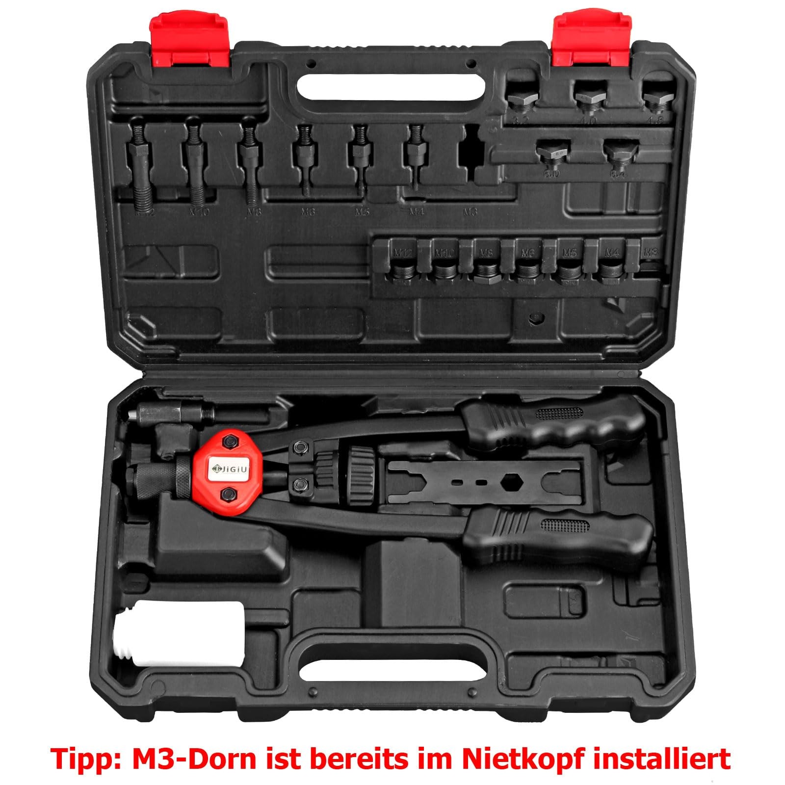 2 In 1 Rivet Nut Pliers Blind Riveter Set for DIY, Red