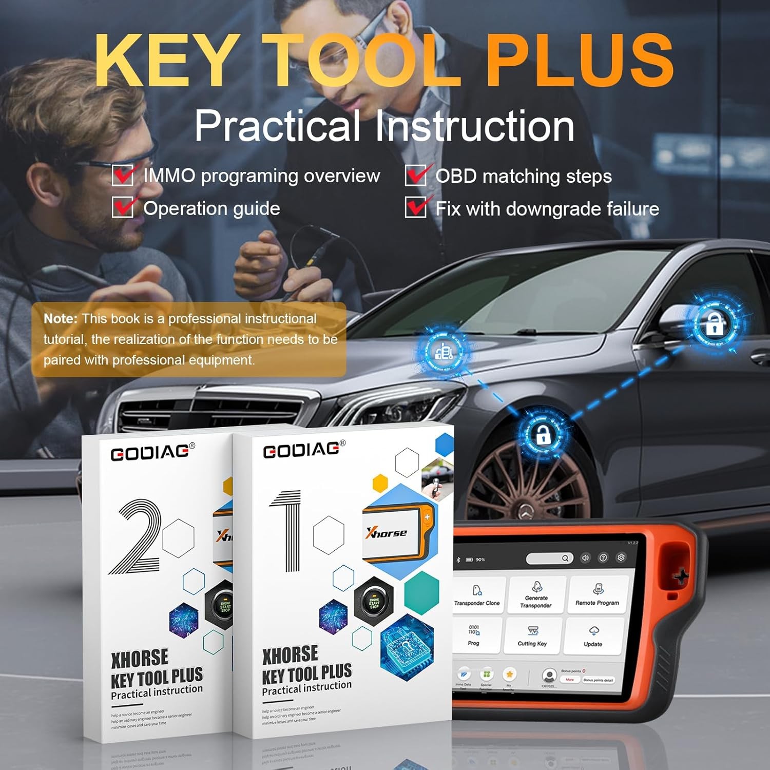 GODIAG Key Tool Plus Practical Instruction 1&2 Two Books