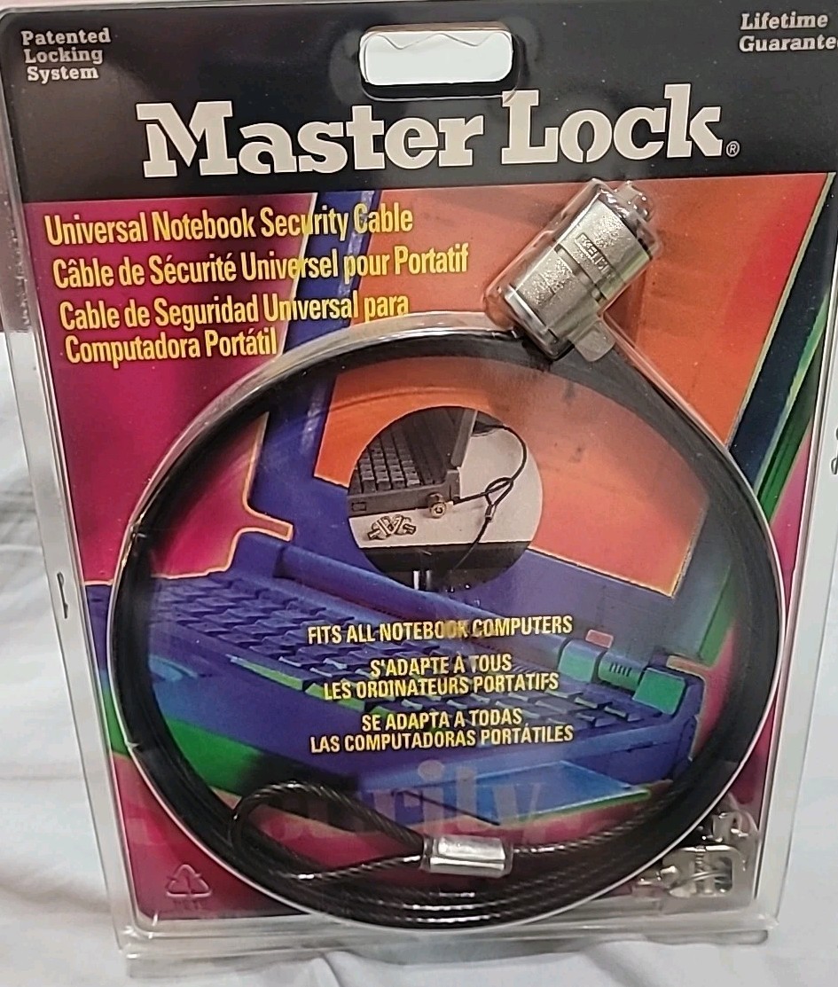 Computer Laptop Security Cable Master Lock Notebook Security Cable New