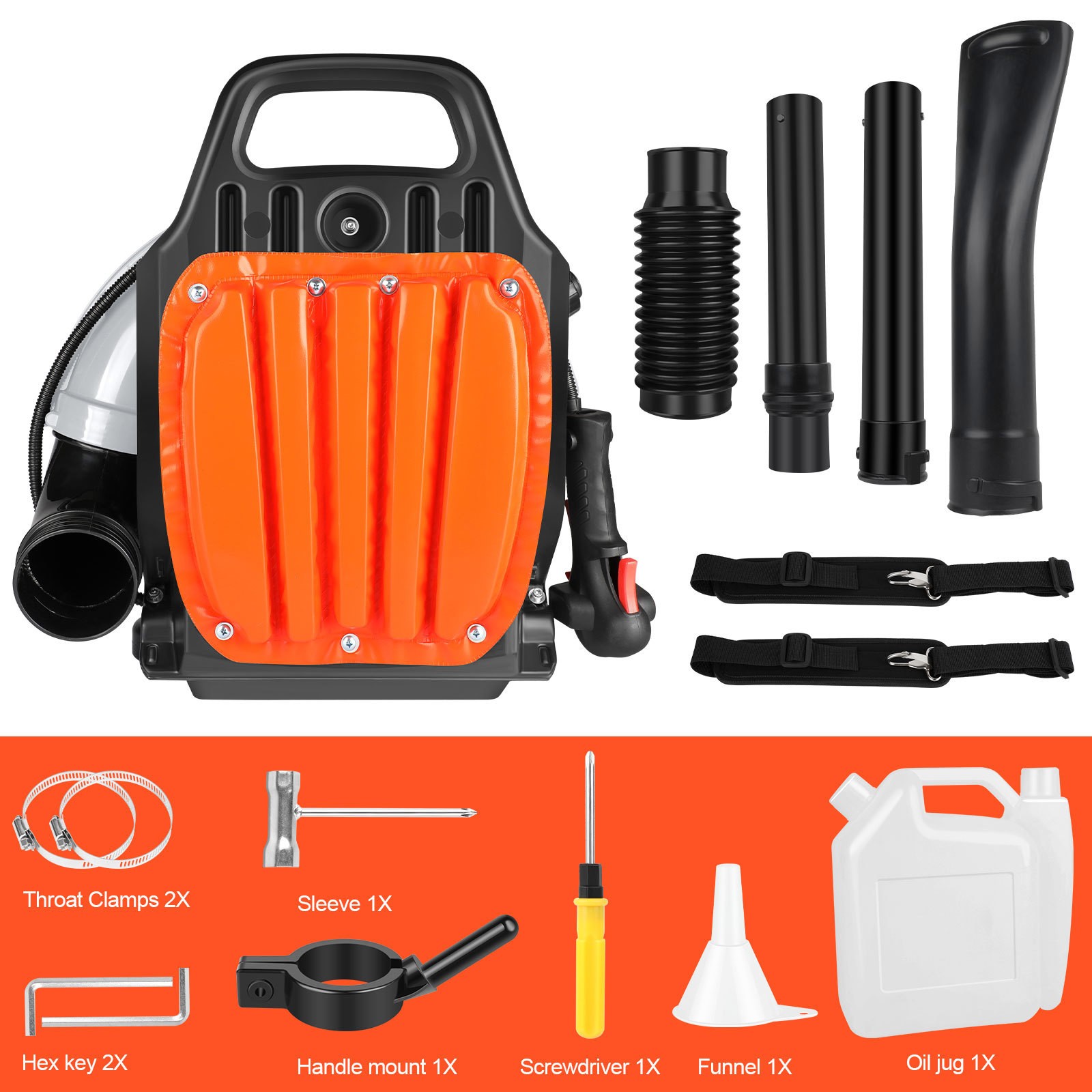 ✅2026 New 63CC 2-Stroke Backpack Gas Leaf Blower 665CFM 3HP Lawn Grass Blower