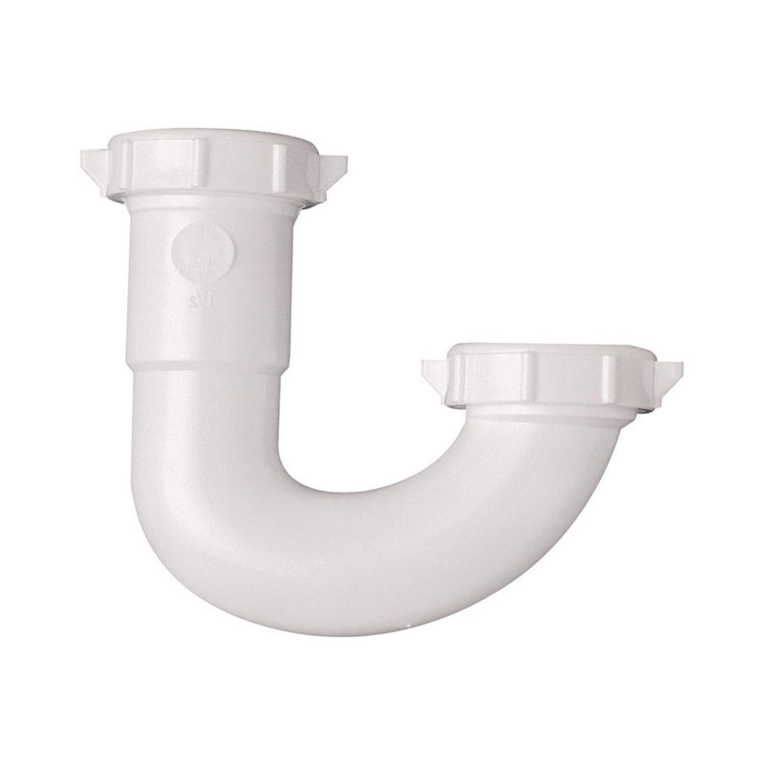 Keeney PP66-1W Plastic White J-Bend 1-1/2 Dia. in.