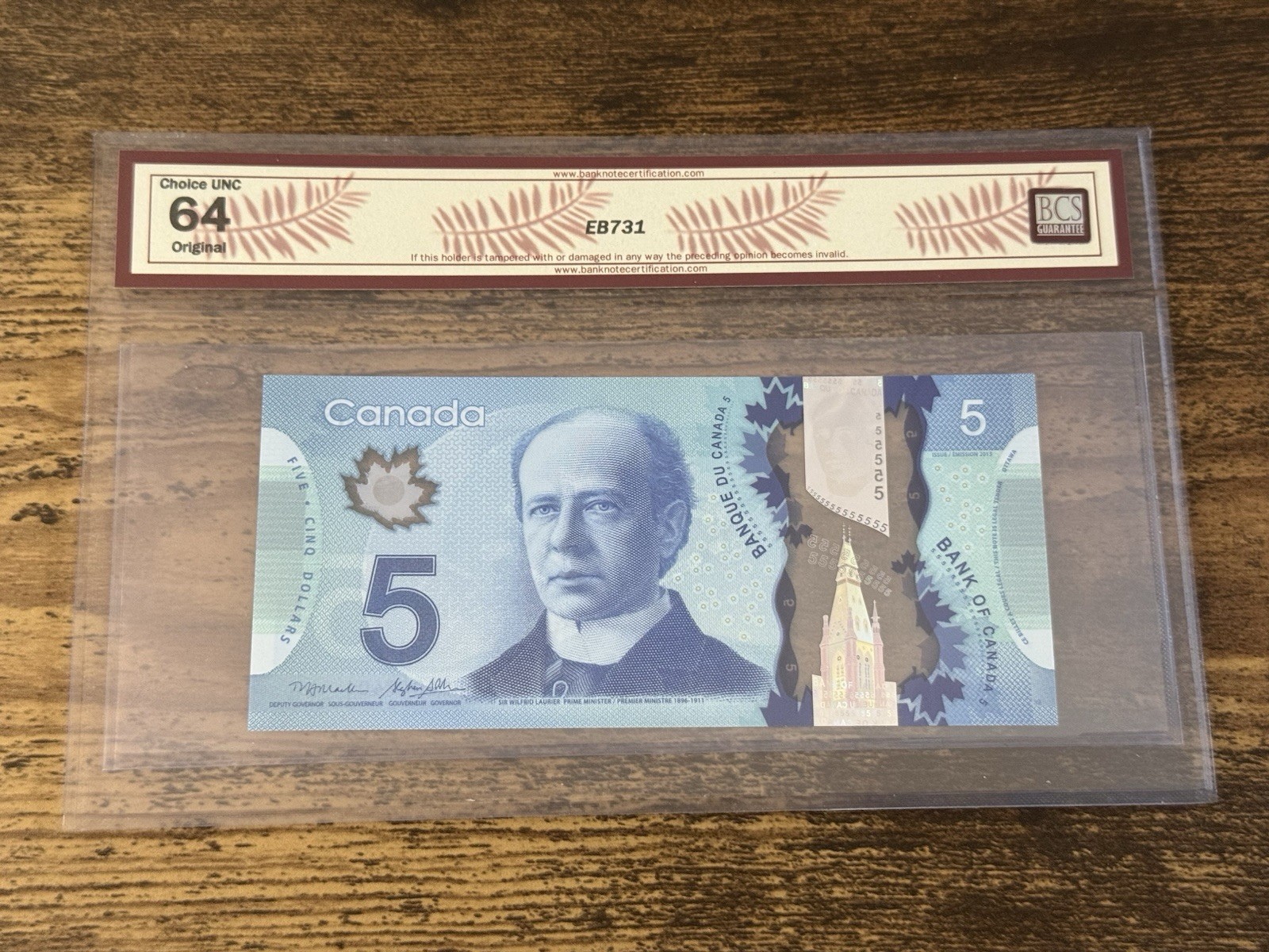 RARE CONSECUTIVE RADAR RUN - Canada $5 Frontier - HBM Pref - BCS 64 Choice UNC