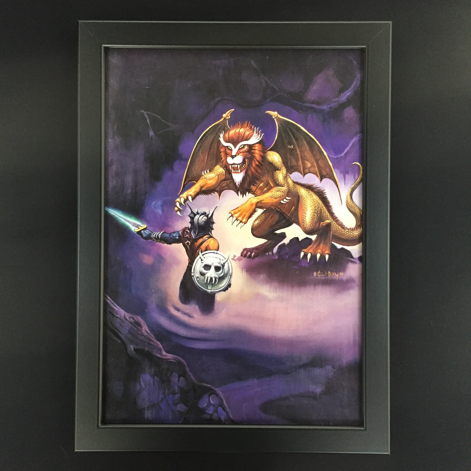 DUNGEONS & DRAGONS FRAMED ART. GARY GYGAX D&D TSR RPG ROLEPLAYING GAME