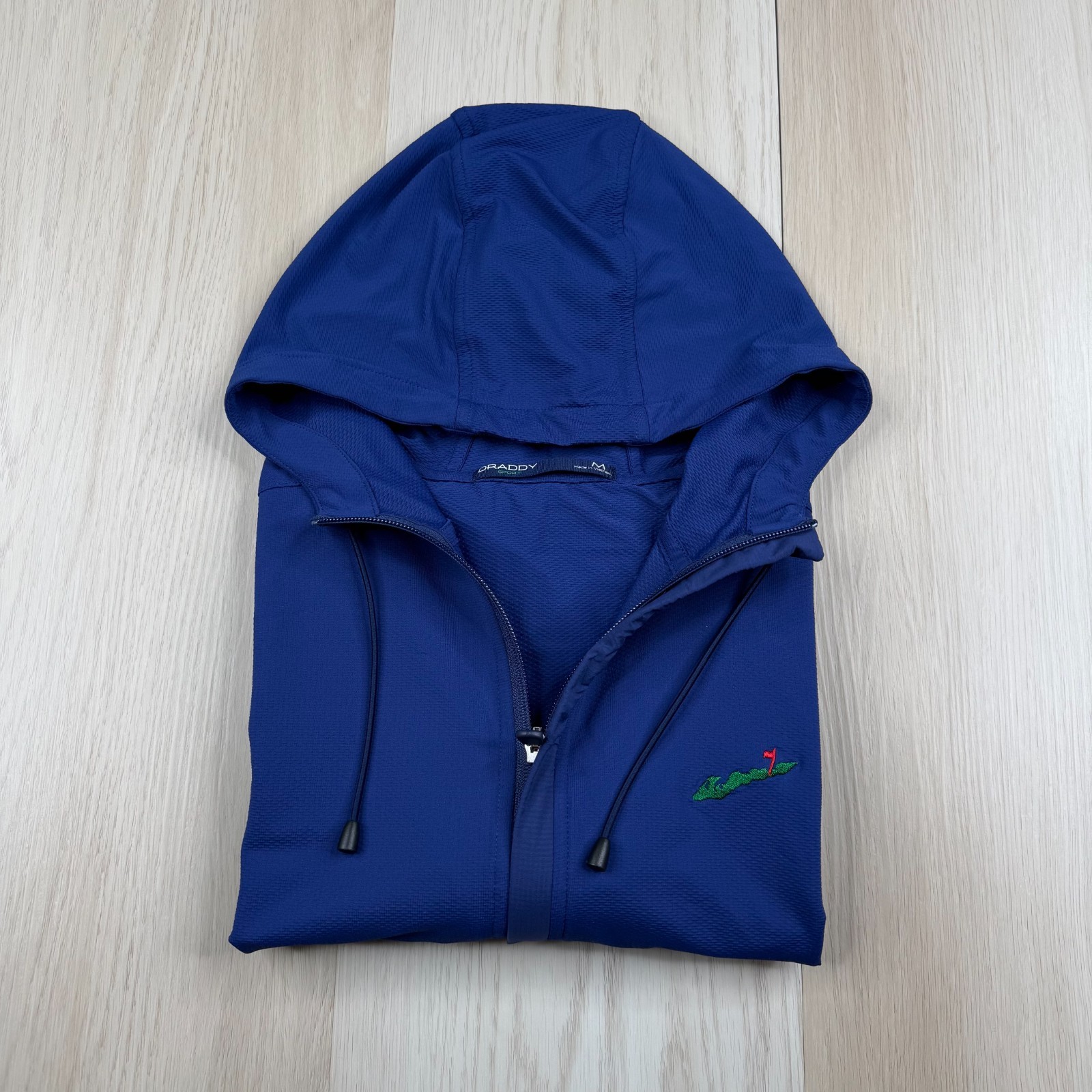 B Draddy Sport Mens Blue Fishers Island Club Performance 1/4 Zip Hoodie Top M