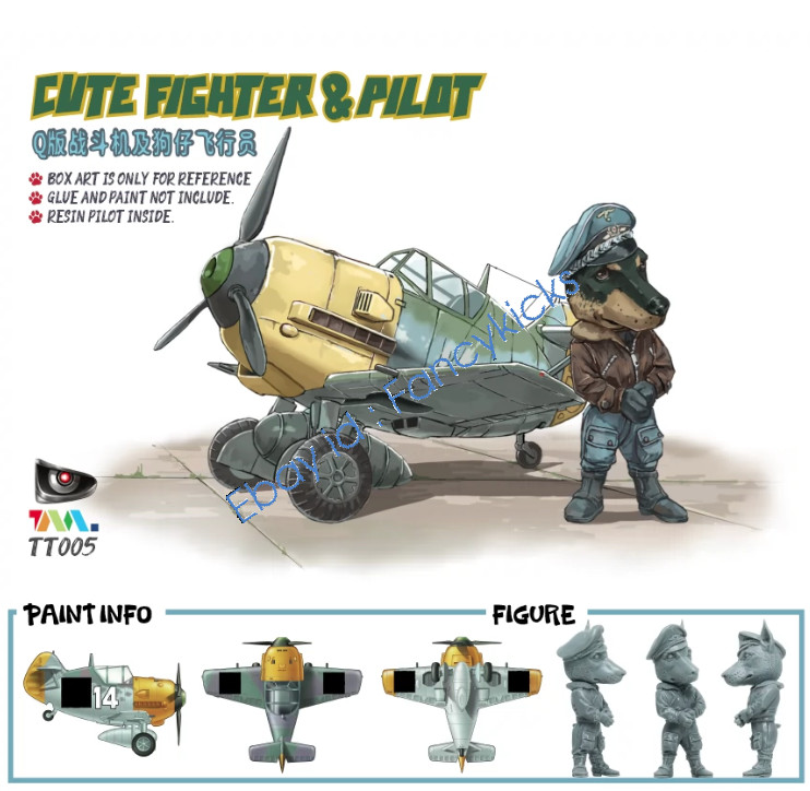 T-MODEL TT005 CUTE FIGHTER&PILOT (plastic model) Q-Version