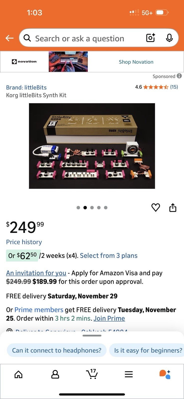 Korg LittleBits Modular Analog Synth Kit