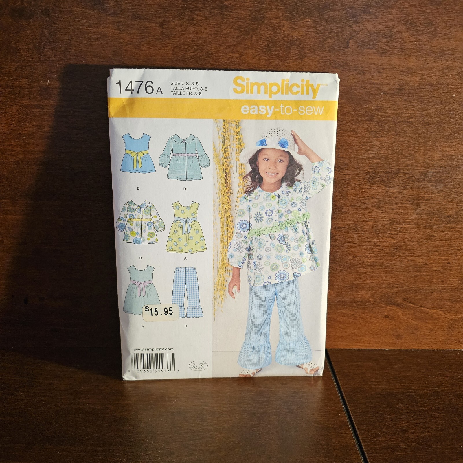 Simplicity 1476 Sewing Pattern Child's Dress Top Pants Jacket Sizes 3-8 Uncut FF