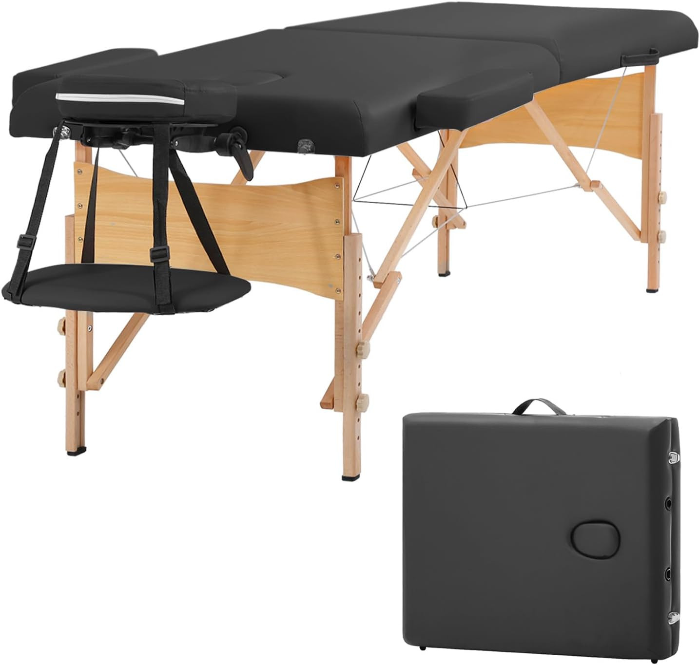 Massage Bed Portable Massage Table 2 Folding Lash Bed Height Adjustable 28 Inch