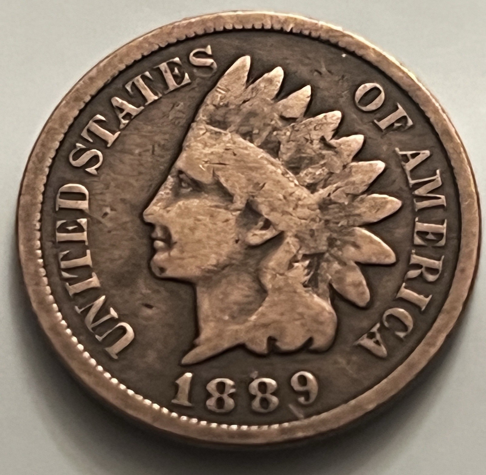 1889 Indian Head Cent — Circulated Copper BN762