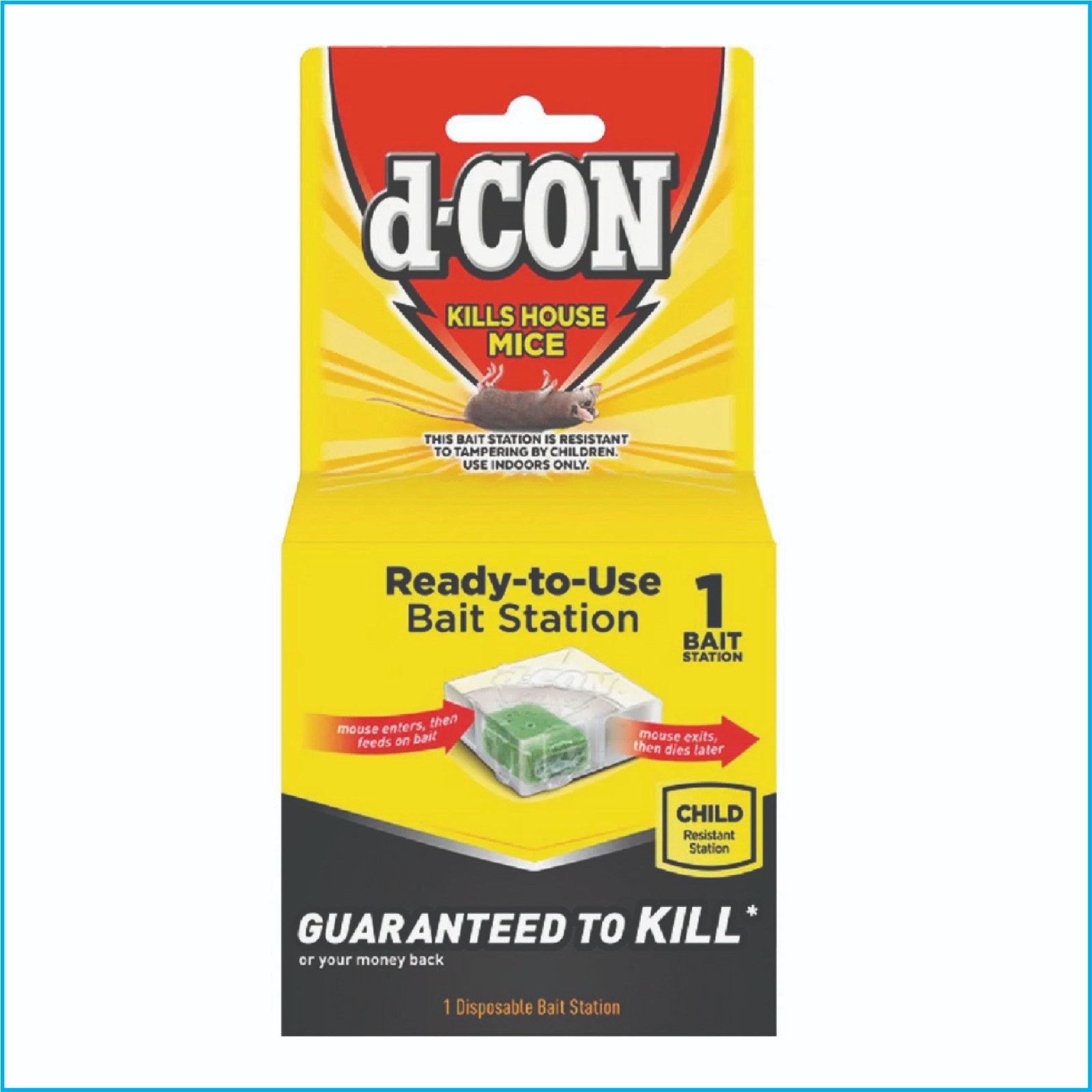 d-CON Mouse Bait Station Ready Use Trap Disposable Rodent Killer Indoor