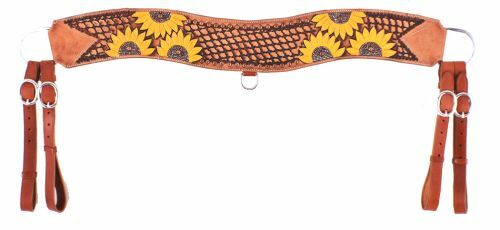NEW! Showman Hand Painted Sunflower tripping collar 3.75" Wide - 35" Long