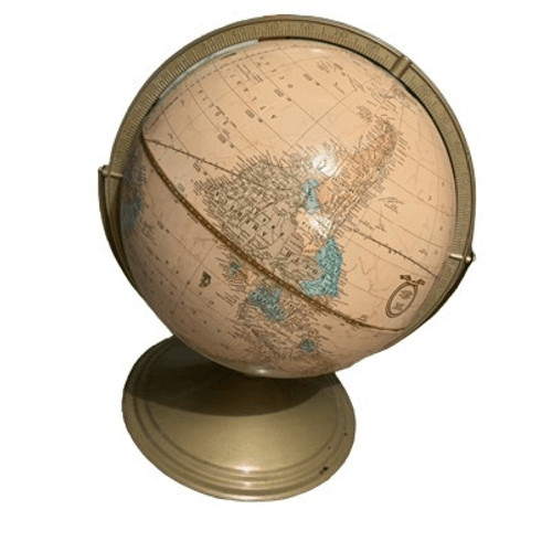 Vintage Cram’s Imperial World 12” Globe With Metal Base