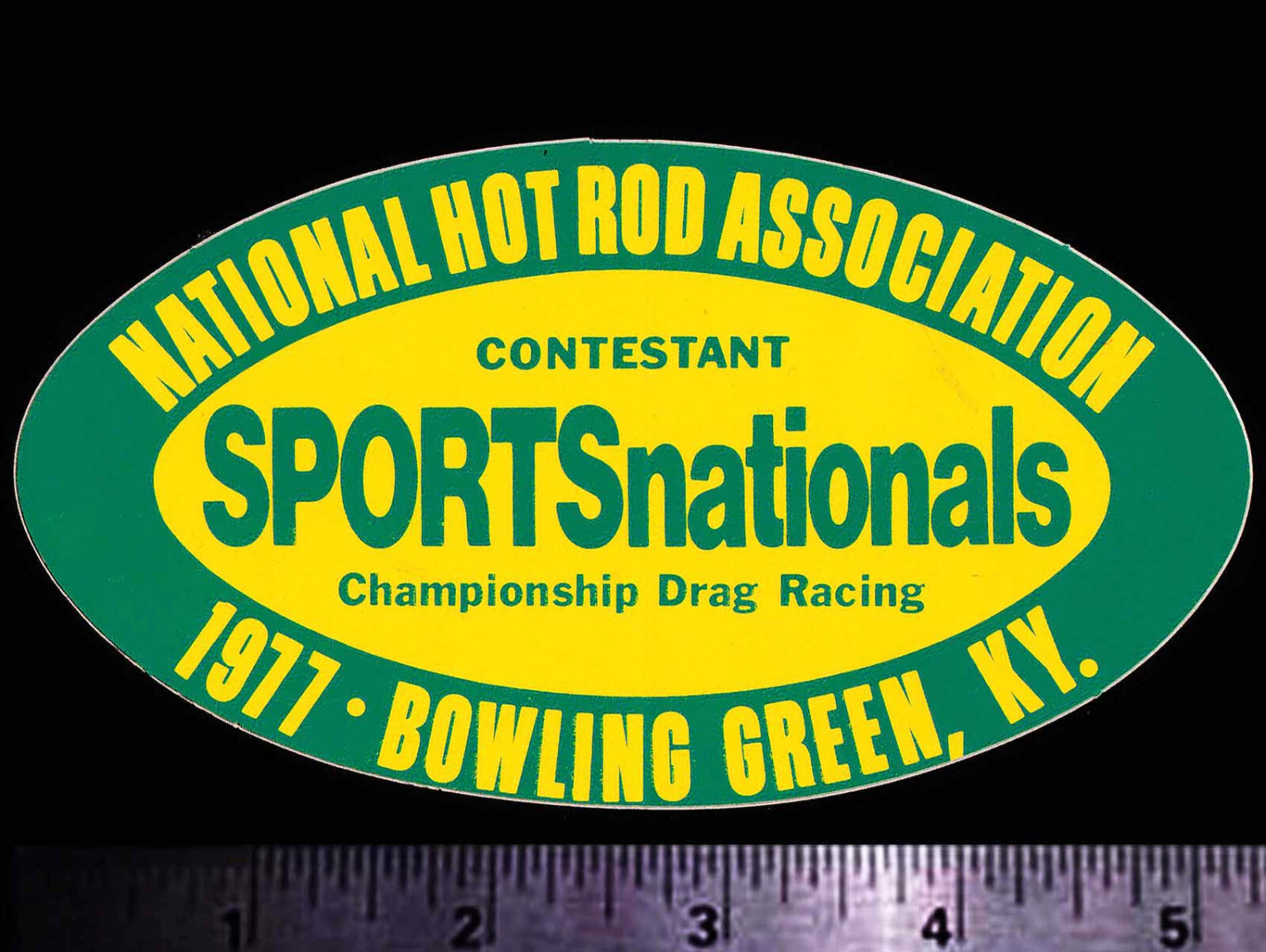 NHRA Sportsnationals, Bowling Green KY 1977 - Orig. Vintage Racing Decal/Sticker