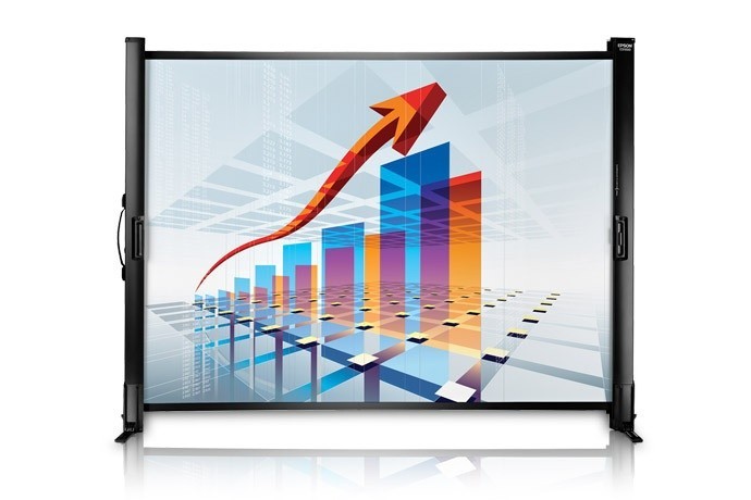 Epson ES1000 Ultra Portable Tabletop Projection Screen, V12H002S4Y